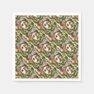 Serviette En Papier Portrait de Medusa d'un Gorgon