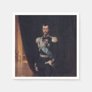 Serviette En Papier Portrait du tsar Nicholas II (par Albert Edelfeel)