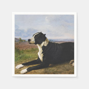Serviette En Papier Portrait d'un chien Mastiff Labrador (Rosa Bonheur