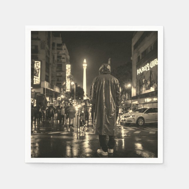 Serviette En Papier portrait d'un homme noir en papier imperméable (Devant)