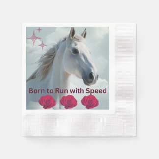 Serviette En Papier Portrait élégant pour chevaux pour âmes équestres