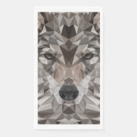 Portrait géométrique Wolf Lone