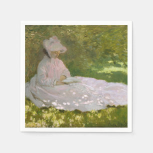 Serviette En Papier Portrait impressionniste de printemps, Claude Mone