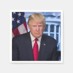 Serviette En Papier Portrait officiel de Donald Trump