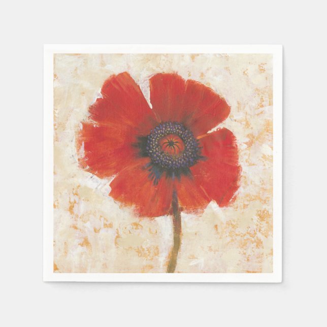 Serviette En Papier Portrait Red Poppy (Devant)