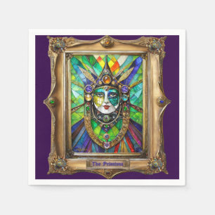 Serviette En Papier Portraits du Monde de Mardi Gras - La Prêtresse