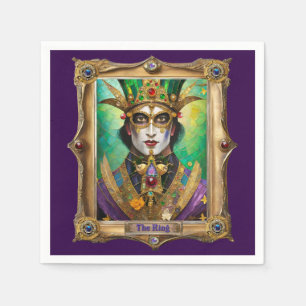Serviette En Papier Portraits du Royaume de Mardi Gras - Le Roi