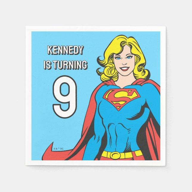 Serviette En Papier Poses de Supergirl (Devant)