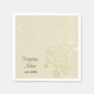 Serviette En Papier Posh Chats Mariage Papier ivoire serviettes