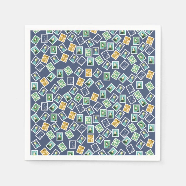 Serviette En Papier Postal Worker Paper Napkins (Devant)