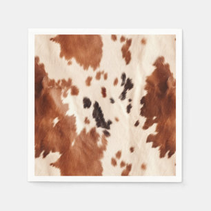 Serviette En Papier Poster de animal blanc Brown