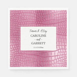 Serviette En Papier Poster de animal d'alligator rose Faux