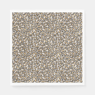 Serviette En Papier Poster de animal Leopard Spots Nuetrals Chic Party