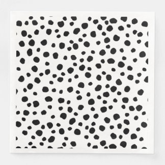 Serviette En Papier Poster de animal local Dalmatien noir et blanc mod