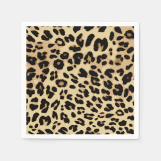 Serviette En Papier Poster de animal Motif Leopard Noir/Or