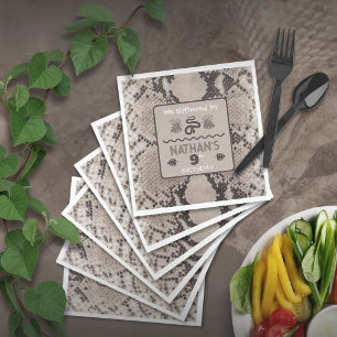 Serviette En Papier Poster de animal serpent papier d'anniversaire Nap