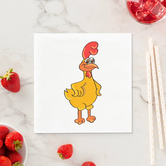 Serviette En Papier Poster de coq (Créateur téléchargé)