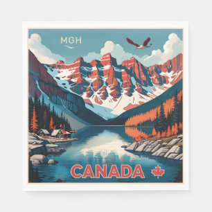 Serviette En Papier Poster de voyage sur mesure Monogramme Canada