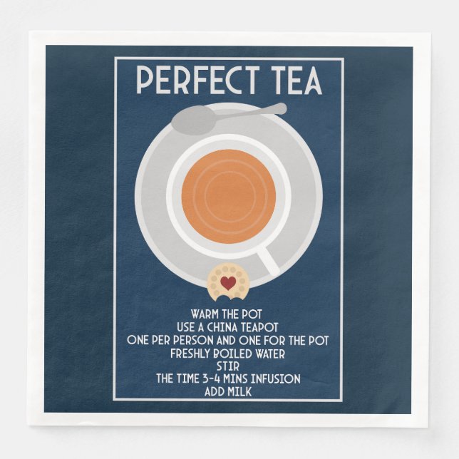 Serviette En Papier Poster Tea Wall Art (Devant)