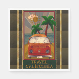 Serviette En Papier Poster : Travel California Papier Napkin