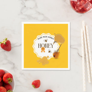 Serviette En Papier Pot de miel Abeille à miel Nid d'abeilles Apiary