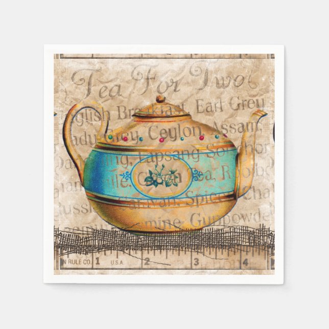 Serviette En Papier Pot de thé antique (Devant)