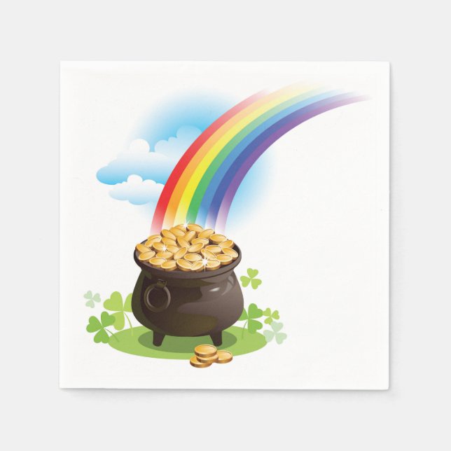 Serviette En Papier Pot d'Or (Devant)
