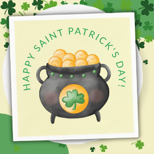 Serviette En Papier Pot of Gold Bonne Saint Patrick's Day