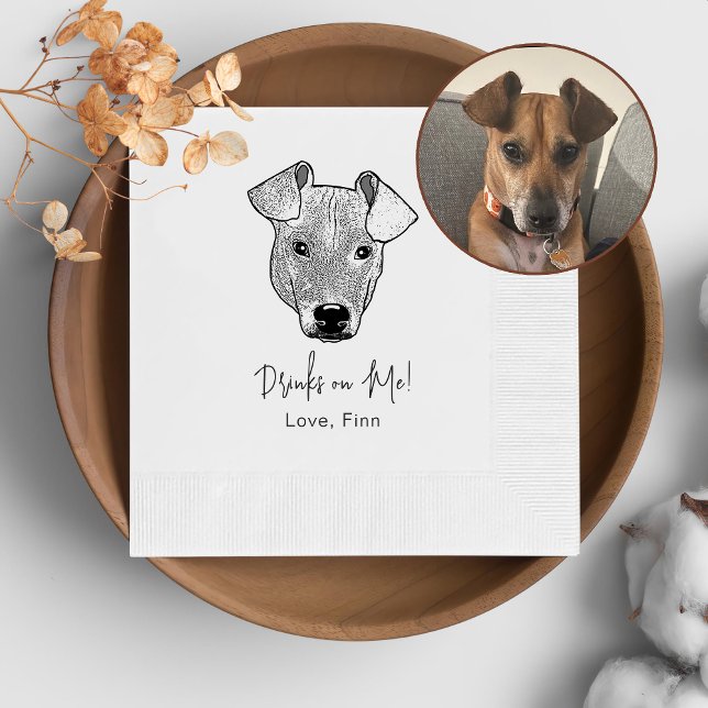 Serviette En Papier Potcake Chien Boisson Personnalisée Sur Moi (Créateur téléchargé)