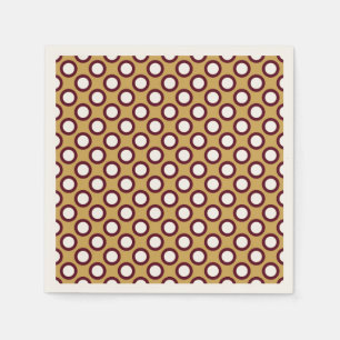 Serviette En Papier Pots, caramel, crème et chocolat cirés rétro