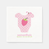 Pots de fraise rose Baby shower de tenue pour bébé