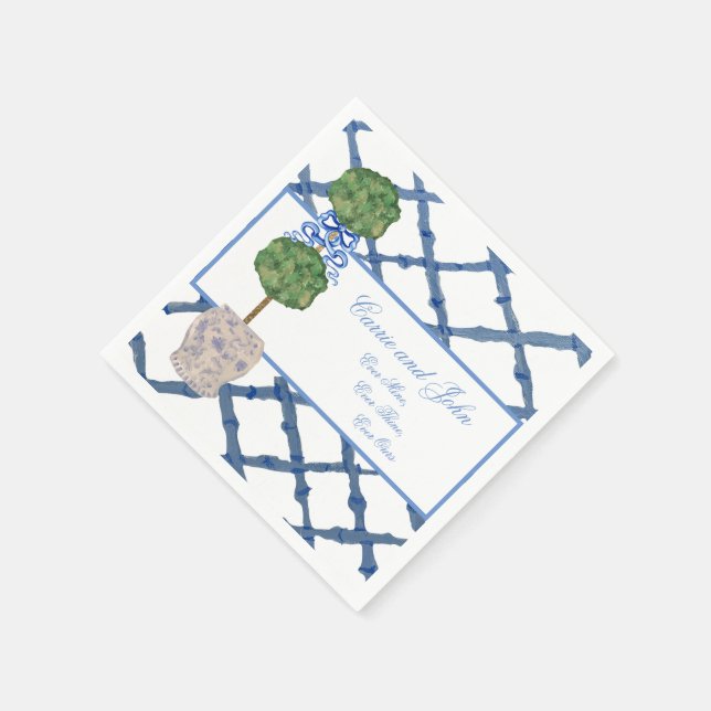 Serviette En Papier Pots en céramique de gingembre en chinoiserie pein (Coin)