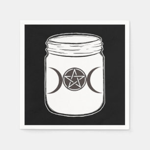 Serviette En Papier Pots Mason Jar Fête d'Halloween de lunes de Magie