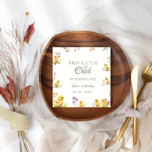 Serviette En Papier Poulet 1er anniversaire Ce poussin est un annivers