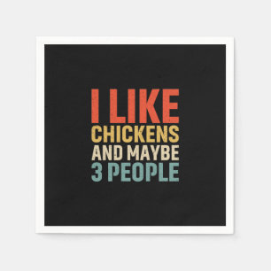 Serviette En Papier Poulet J'Aime Les Poulets