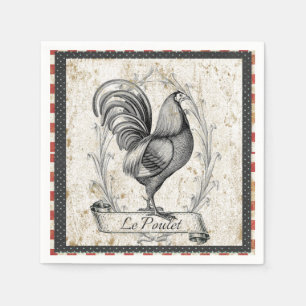 Serviette En Papier Poulet vintage