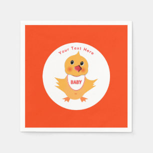 Serviette En Papier Poulets Jaune Chick Baby Personnalisé