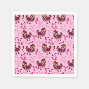 Serviette En Papier Poulets mignons