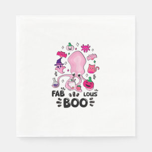 Serviette En Papier Poulpe jongleur fantôme de chat rose Halloween drô