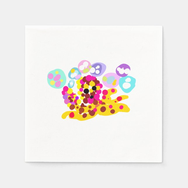 Serviette En Papier Poulpe mignon (Devant)