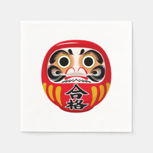 Serviette En Papier Poupée Daruma (charme traditionnel japonais de bon