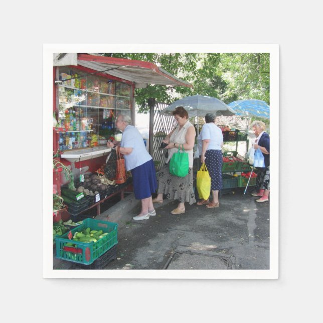 Serviette En Papier Poupées polonaises Babushka Dames serviettes ! FÊT (Devant)