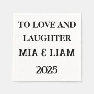 Serviette En Papier Pour Aimer Et Rire Serviettes Personnalisées - Mar