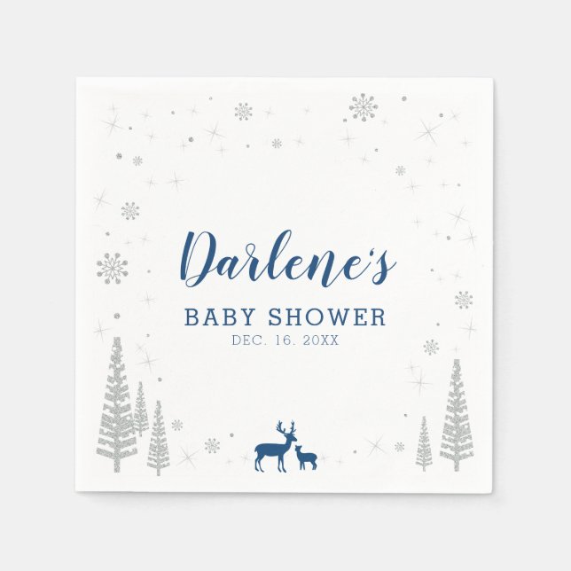 Serviette en papier pour Baby Shower Bébé Hiver Me (Devant)