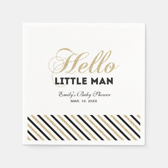 Serviette en papier pour Baby Shower garçon modern (Devant)