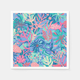 Serviette en papier pour cocktail à motif graphiqu