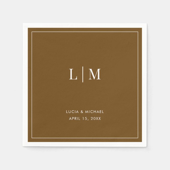 Serviette en papier pour cocktail de mariage (Devant)