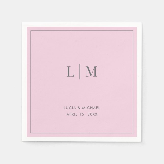 Serviette en papier pour cocktail de mariage (Devant)