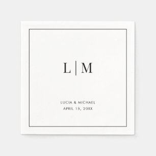 Serviette en papier pour cocktail de mariage