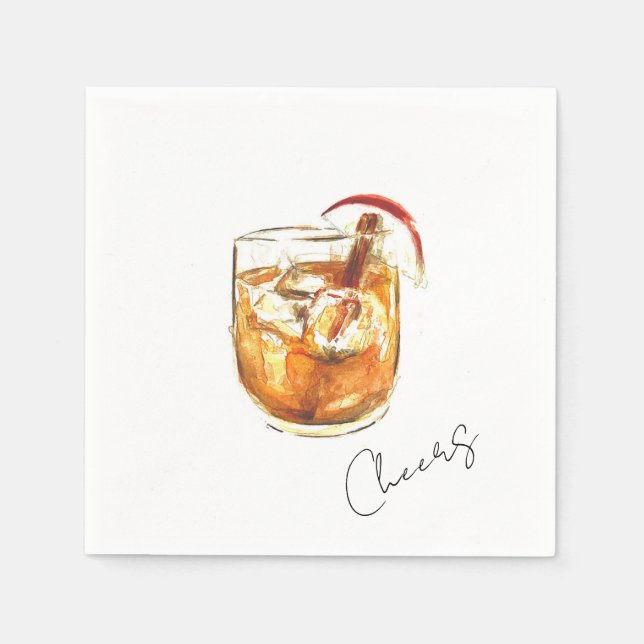 Serviette en papier pour cocktails (Devant)